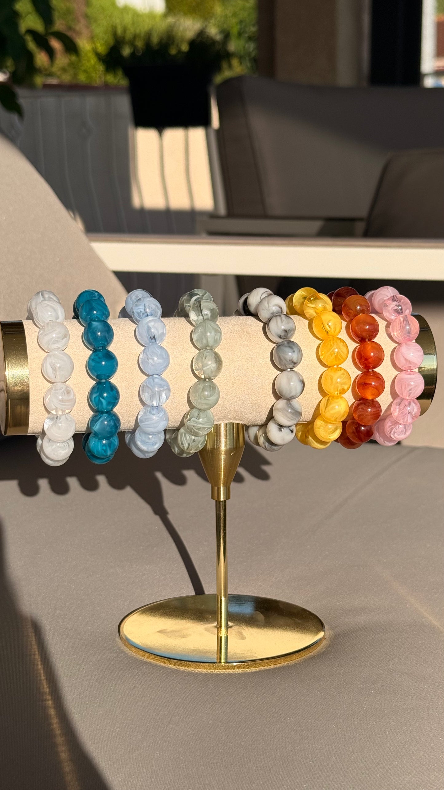 Bracelet élastique perles rondes