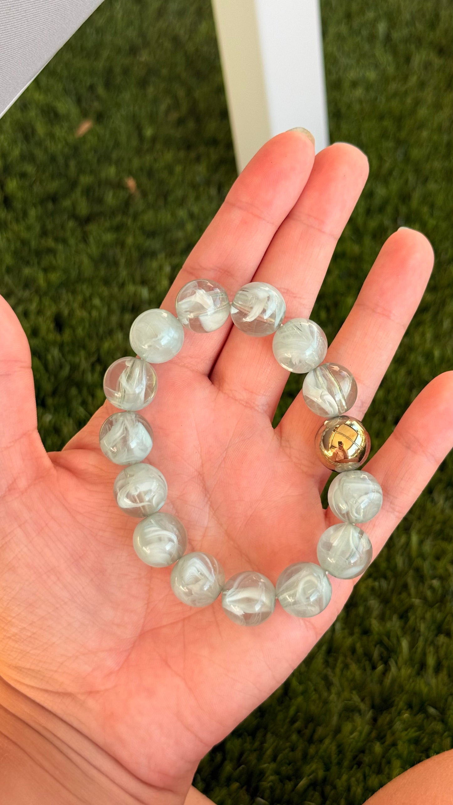 Bracelet élastique perles rondes
