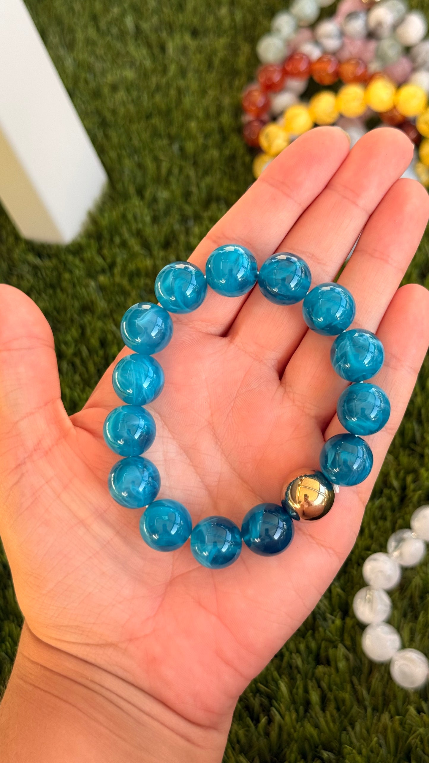 Bracelet élastique perles rondes