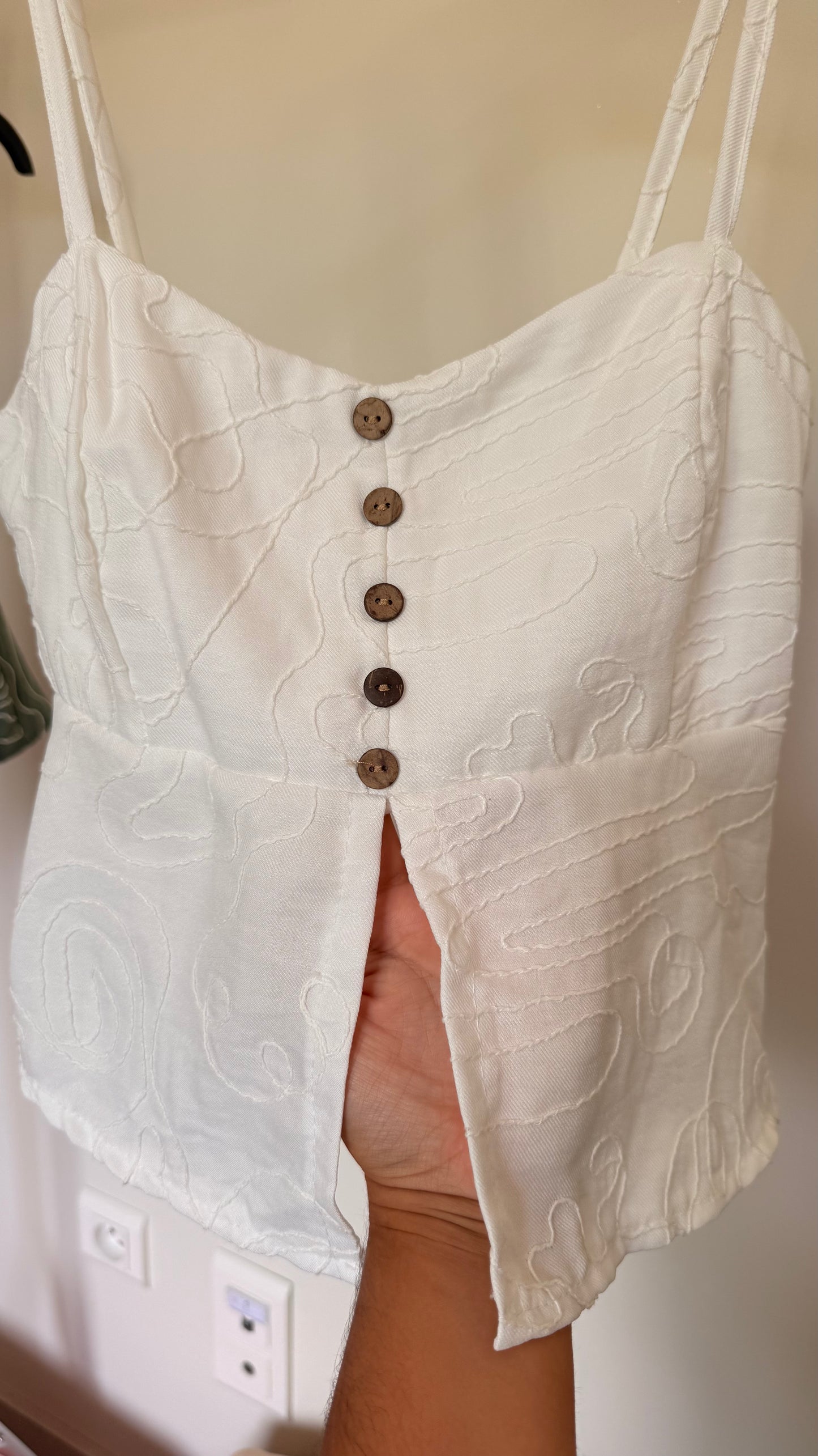 Top Auréa blanc