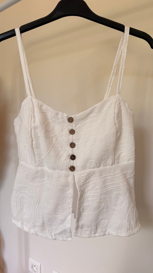 Top Auréa blanc