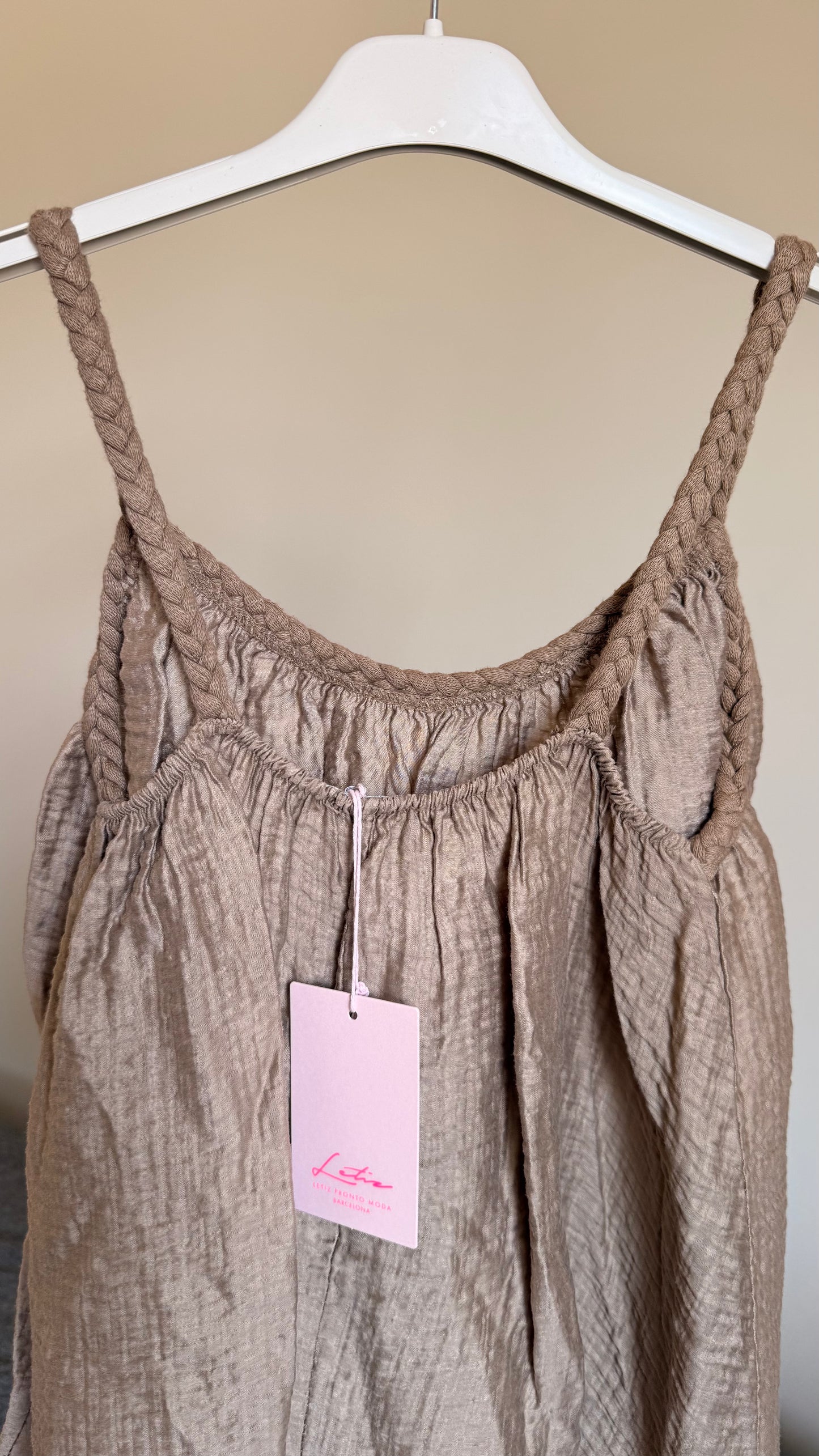 Top Léonie beige marroné