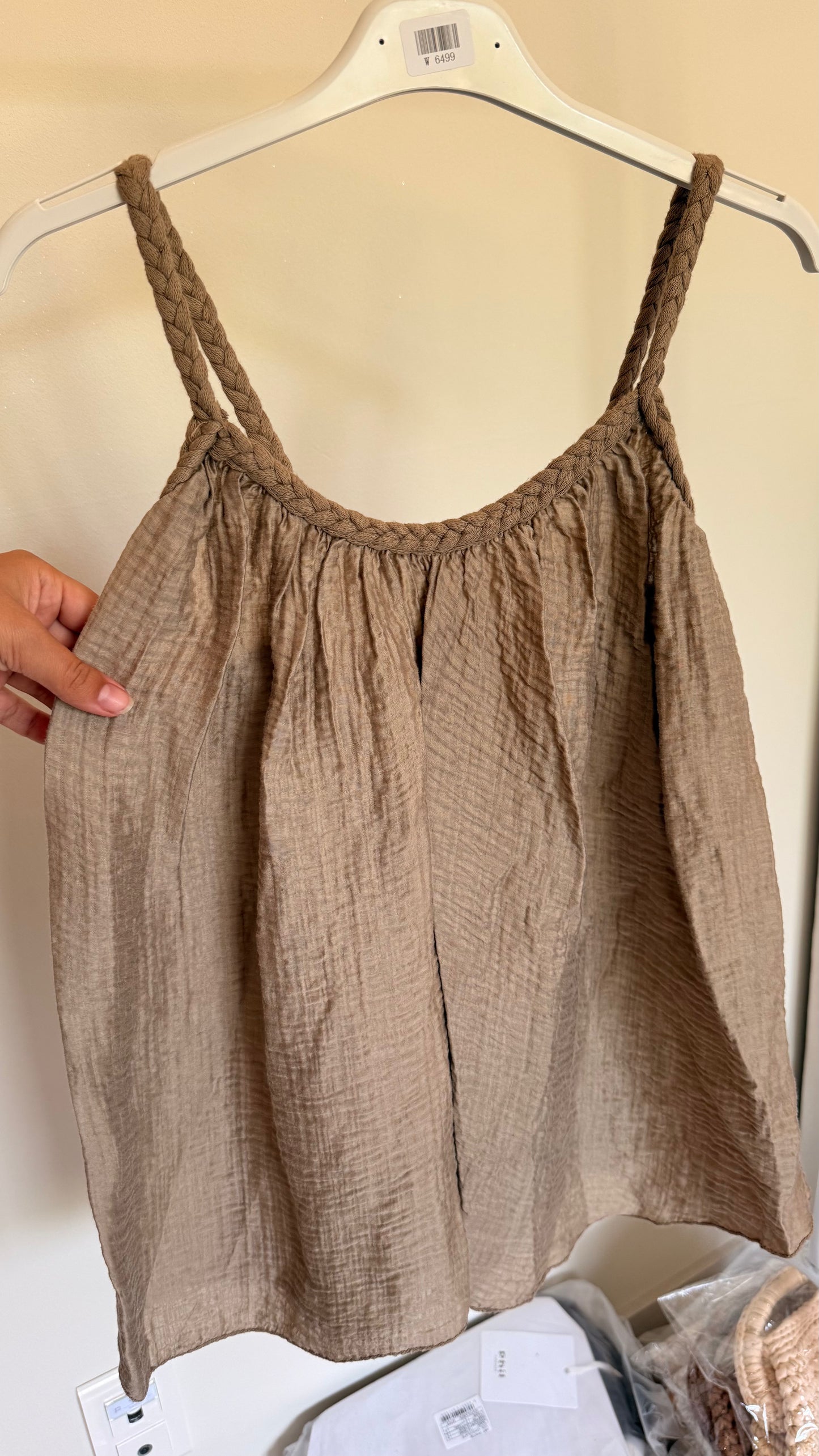 Top Léonie beige marroné