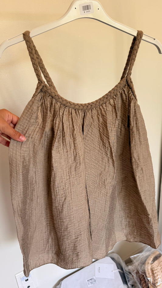 Top Léonie beige marroné