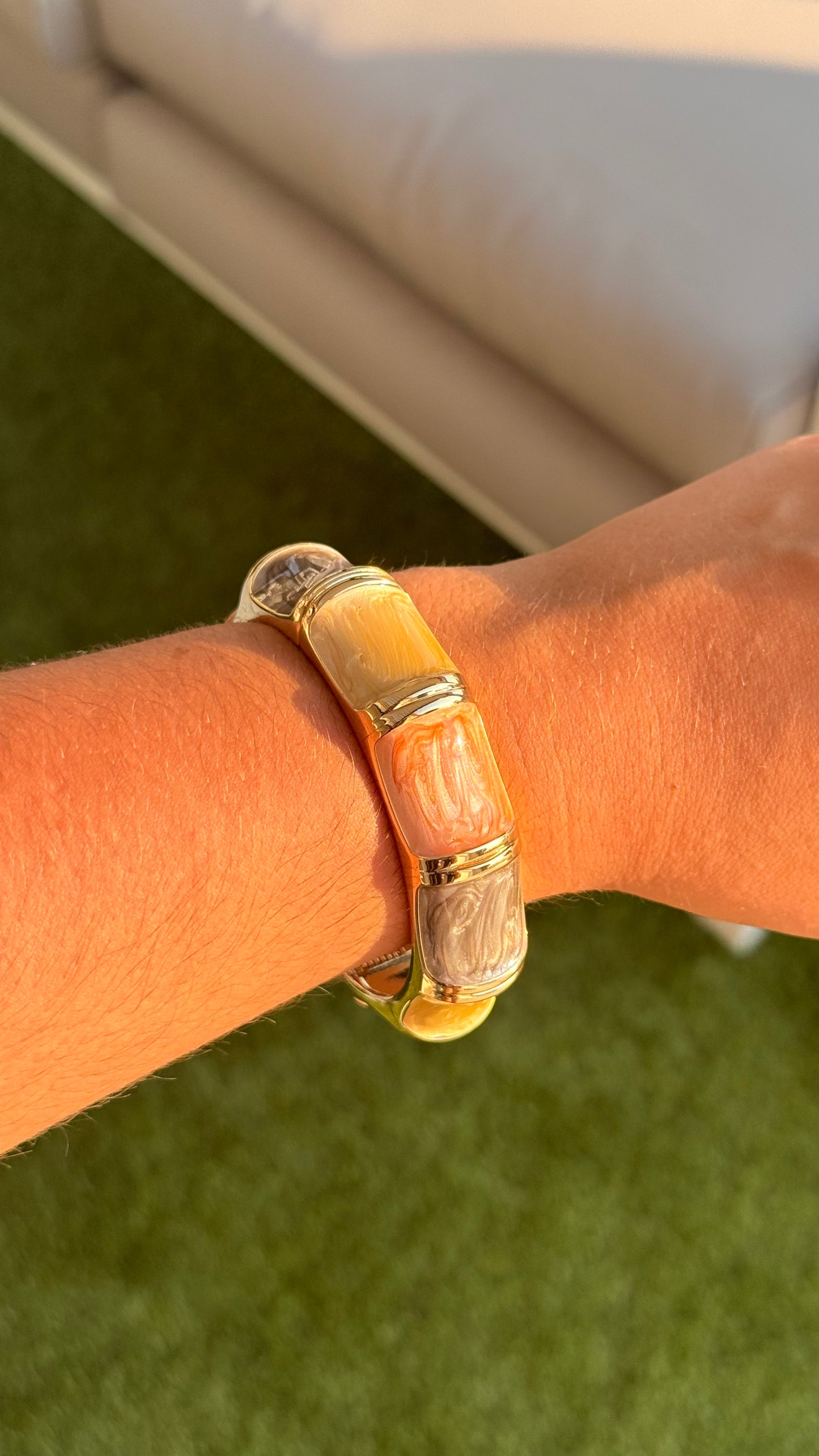 Jonc emy marron orange